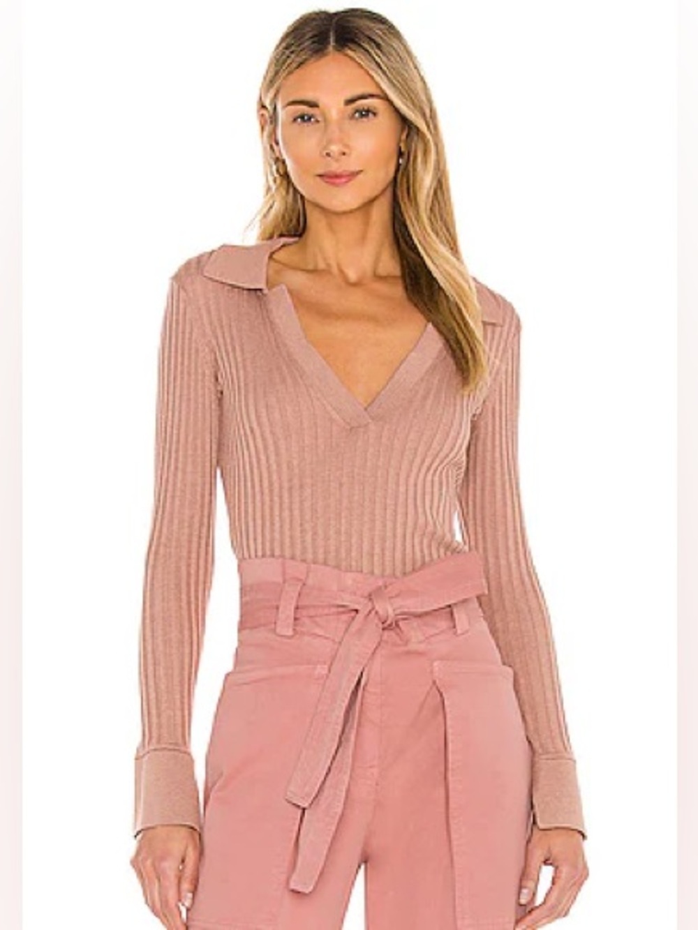 Song of style Annikah Sweater in blush silk cotton blend